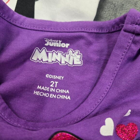 Disney Minnie Mouse Toddler Girls 2T Tee Bundle NWT Girl Genius & Adorable - Picture 5 of 7